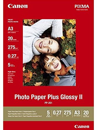 Canon PP-201 Photo Paper Plus 260gsm Glossy A3 Ref 2311B020 [20 Sheets]